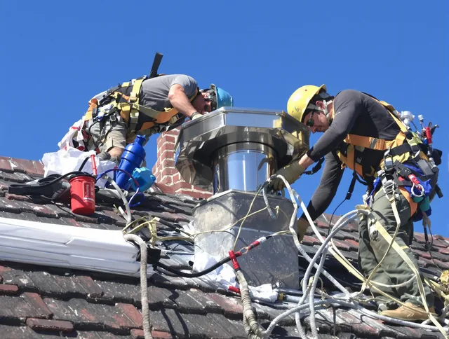 Protective chimney cap installed by Northborough Chimney Sweep in Northborough, MA