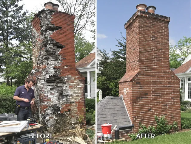 Northborough Chimney Sweep performing a full chimney restoration in Northborough, MA