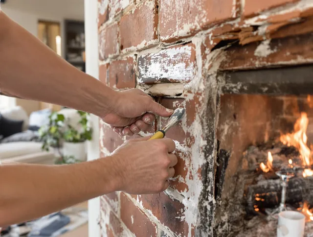 Routine fireplace repair by Northborough Chimney Sweep in Northborough, MA