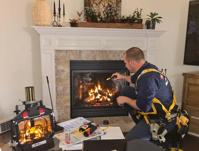 Safety-focused fireplace inspection by Northborough Chimney Sweep in Northborough, MA