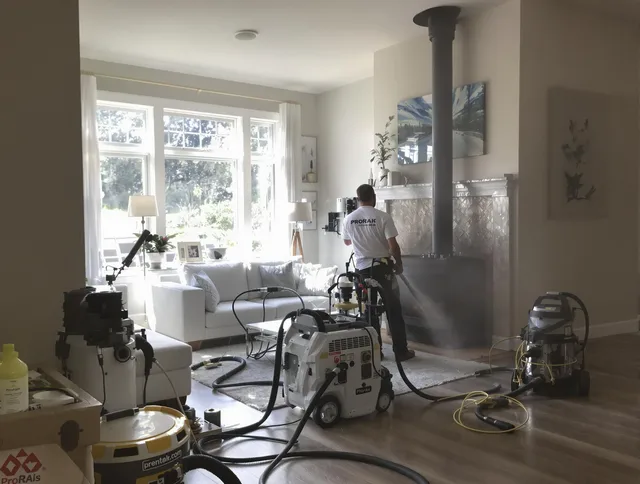 Soot removal service by Northborough Chimney Sweep for a fireplace in Northborough, MA